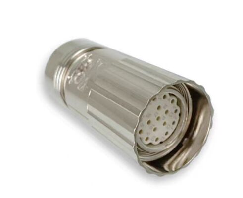 M23 17-pin Servo Motor Connector with 1000V Voltage Rating for Industrial Automation