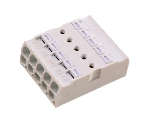 White 10PIN LED Light Connector 450V 24A Plastic Insert