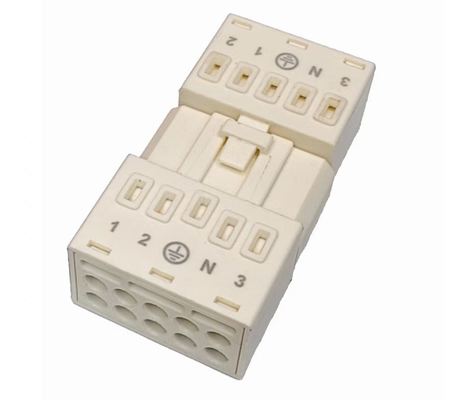 White LED Light Connector 5P 7P 16A 22-14 AWG