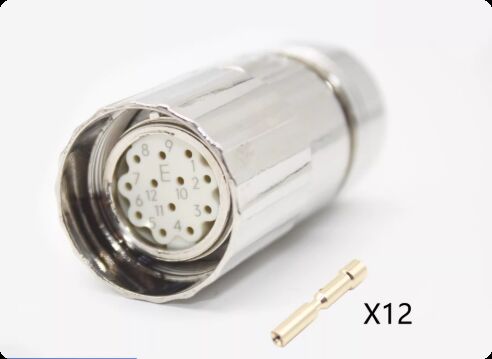 M23 series connector Siemens S120 servo cable connector 6FX2003-0SU12 0SP12 12 17PIN E P type