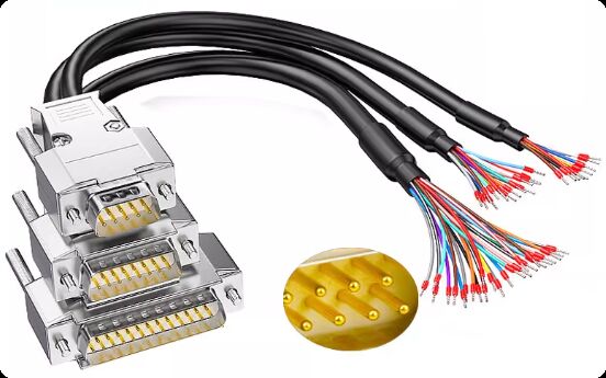 HDB15 Servo Motor Connector with 1000V Voltage Rating Silver Gold-Plated Contacts for Panel and Cable Mount