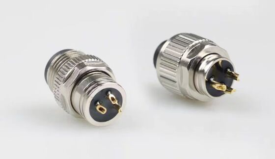 Integral Non-Detachable Shielded Solder-Type M12 Connector for Servo Motor Connector Systems